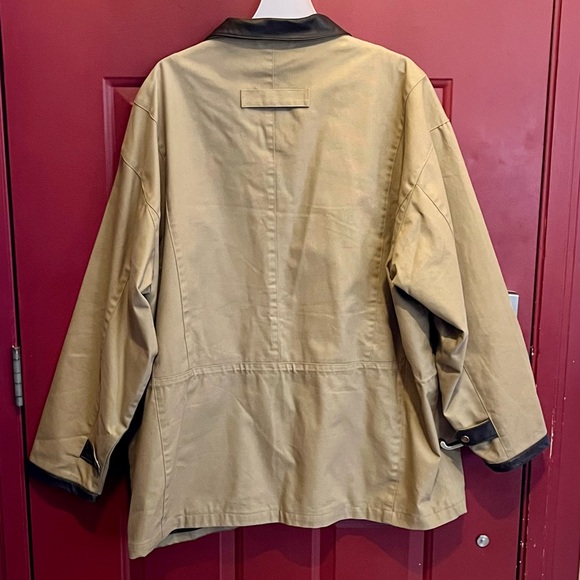 Men's Tan & Brown Military Field Style Jacket - Picture 12 of 14